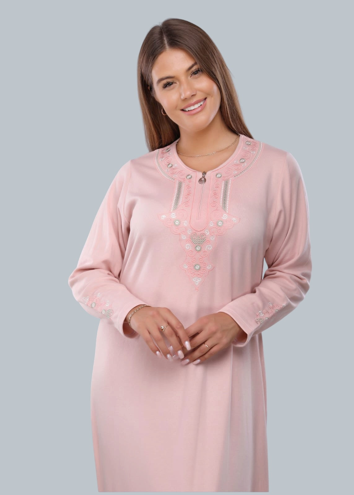 عباءة منزلية عصرية بسحاب 2386