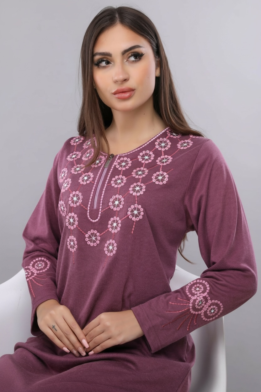 فستان منزلي راقي بالتطريز 2370
